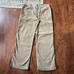 Vintage Y2K Old Navy Fatigue Brown Corduroy Pants Men's 33x32 Baggy Bootcut